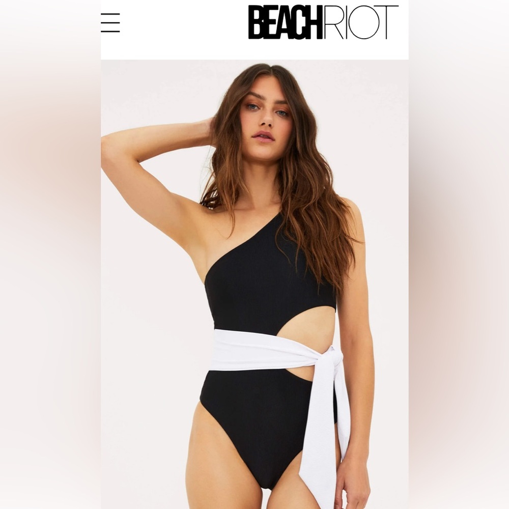 Beach Riot Black and White Tie Suit